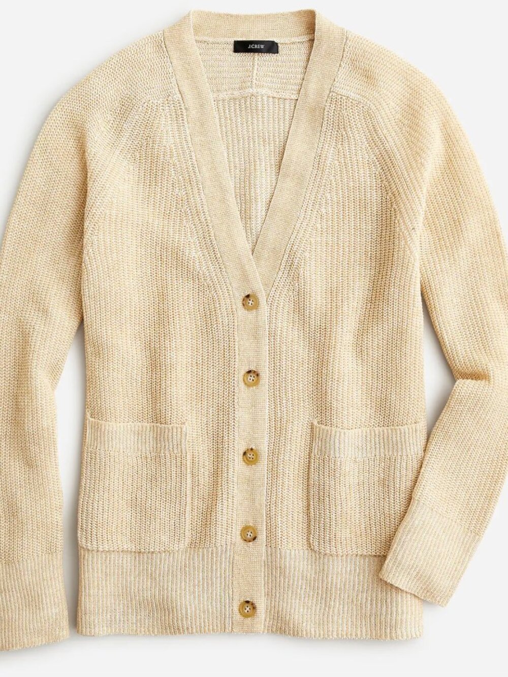 J. Crew Relaxed cotton-linen blend cardigan sweater S